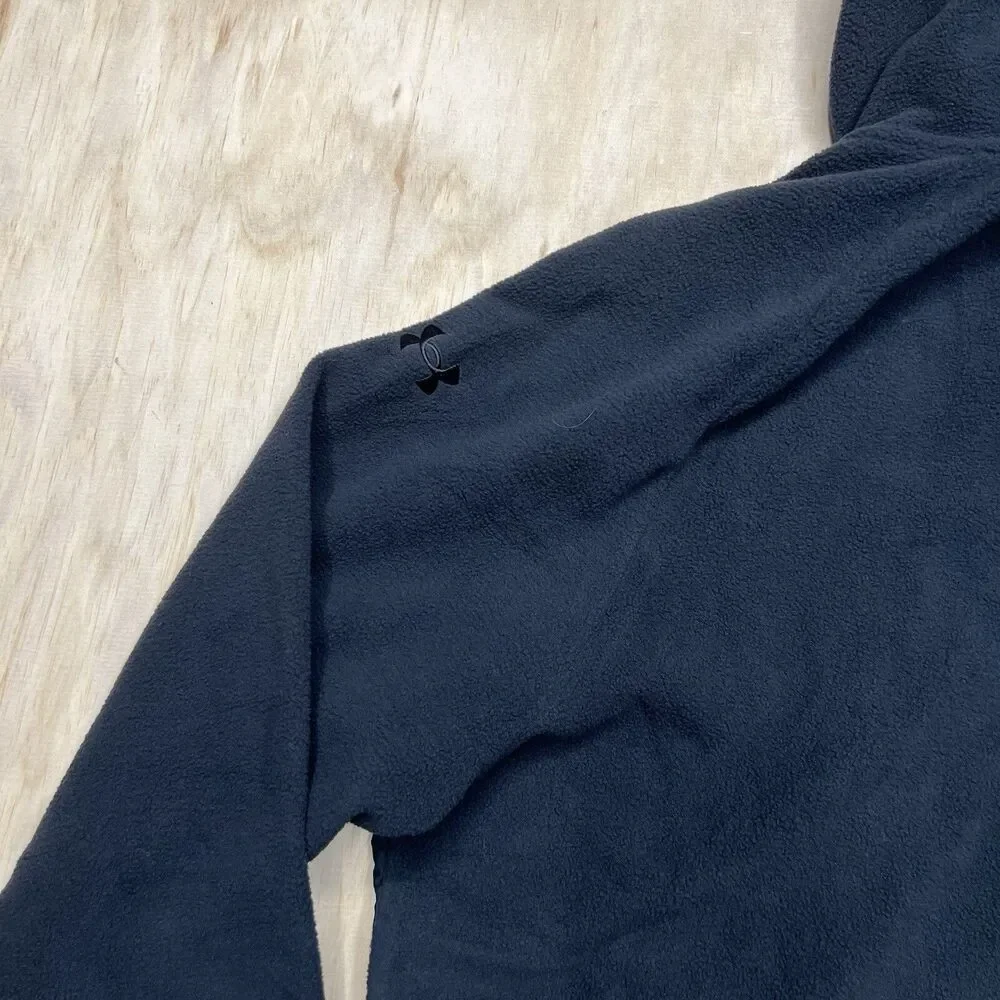 NEW Under Armour Hoodie Mens Fleece Microfleece Pullover LG Black 1378981-001
